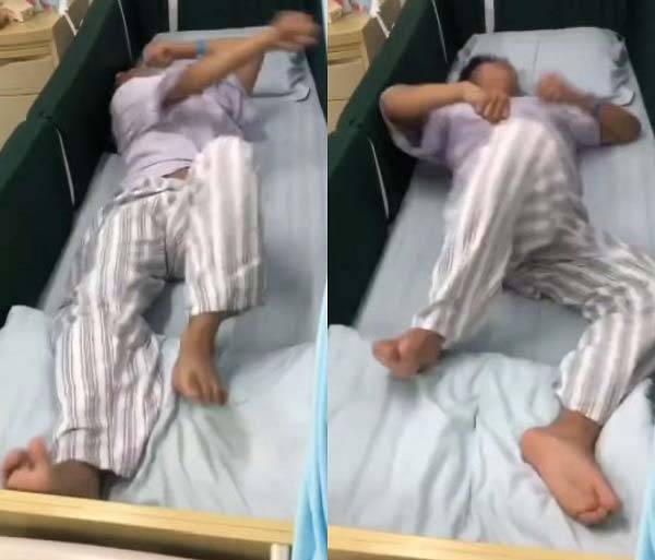 돌발성 운동유발 이상운동증 때문에 몸이 뒤틀리고 팔을 과하게 움직이는 환자 모습/사진=JAMA Network