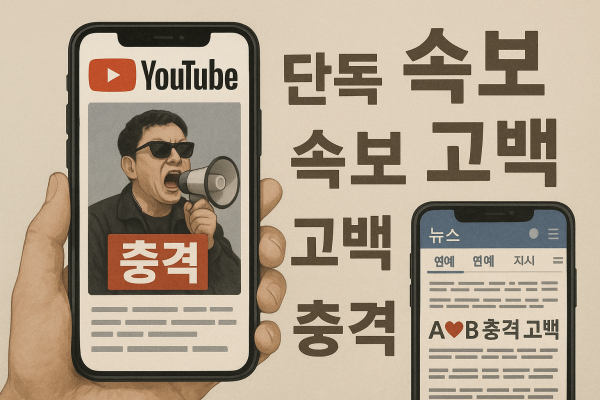 ▲유튜브 사이버렉카발로 생산되는 연예 분야 뉴스를 표현한 챗GPT 생성 이미지