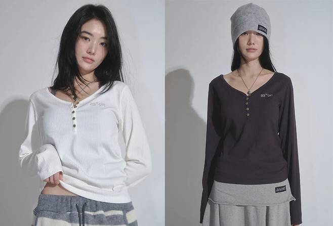 애즈온 '위시 립드 버튼 티'.(사진=애즈온 제공) *재판매 및 DB 금지