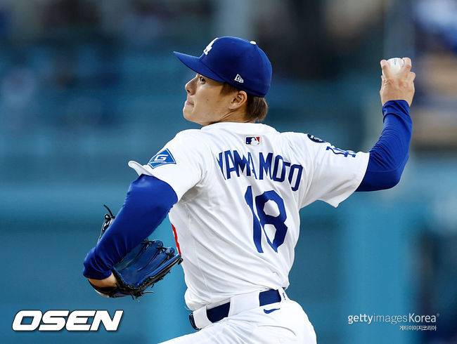 [사진] LA 다저스 야마모토 요시노부. ⓒGettyimages(무단전재 및 재배포 금지)