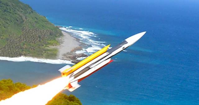 대만이 지난 2022년 양산을 시작한 칭톈 초음속 순항미사일. 대만은 이 미사일을 바탕으로 극초음속 미사일 칭톈-2를 개발하고 있다. 사진 제공=대만 국방부