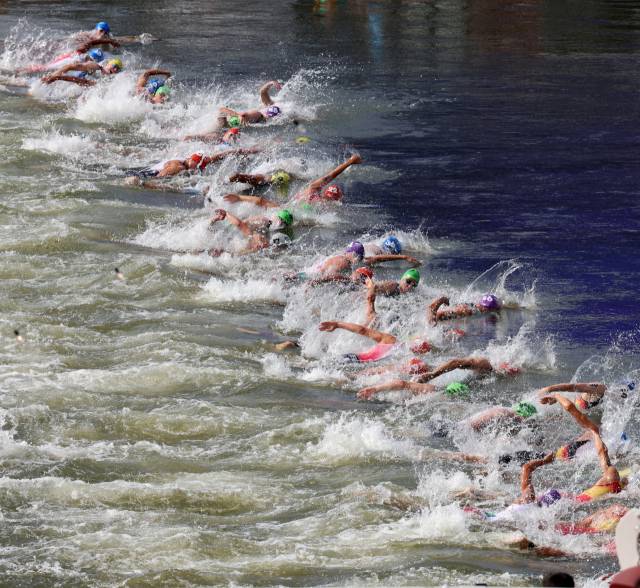 2024파리올림픽 트라이애슬론 경기가 열린 센강. 파리=올림픽사진공동취재단