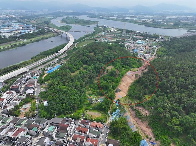 죽곡산 도로공사 현장 [촬영 윤관식]