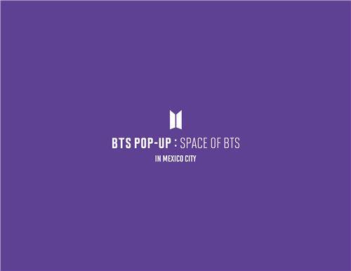 멕시코시티 BTS 팝업스토어 홍보물 [kontactus 제공. 멕시코시티=연합뉴스. 재판매 및 DB 금지]