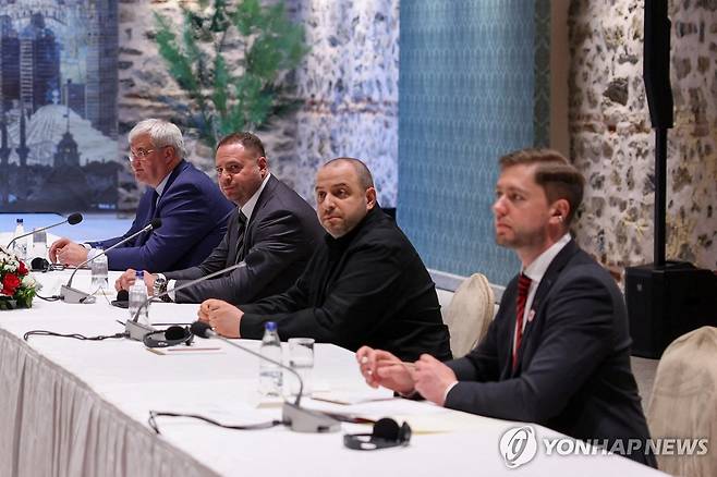 우크라이나 대표단 [로이터 연합뉴스. 재판매 및 DB 금지]