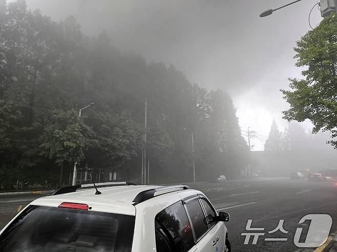 17일 오전 광주 광산구 소촌동 금호타이어 광장공장에서 화재가 발생해 일대에 검은 연기가 뒤덮고 있다. 2025.5.17/뉴스1 ⓒ News1 최성국 기자