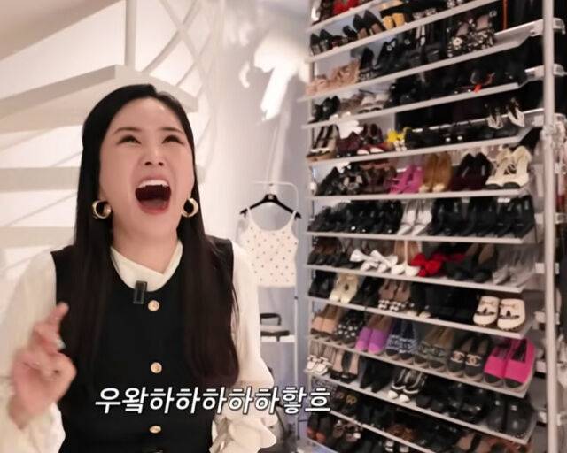 장영란이 강희재의 신발장을 보고 놀라워했다. / 유튜브 'A급 장영란' 캡처