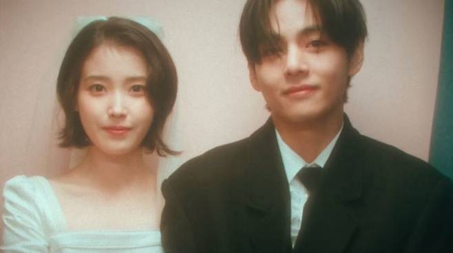 아이유와 뷔의 만남이 포착됐다. 유튜브 '이지금' 영상 캡처