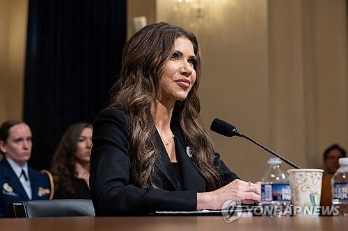 크리스티 놈 미국 국토안보부 장관 [로이터 연합뉴스 자료사진. 재판매 및 DB 금지]