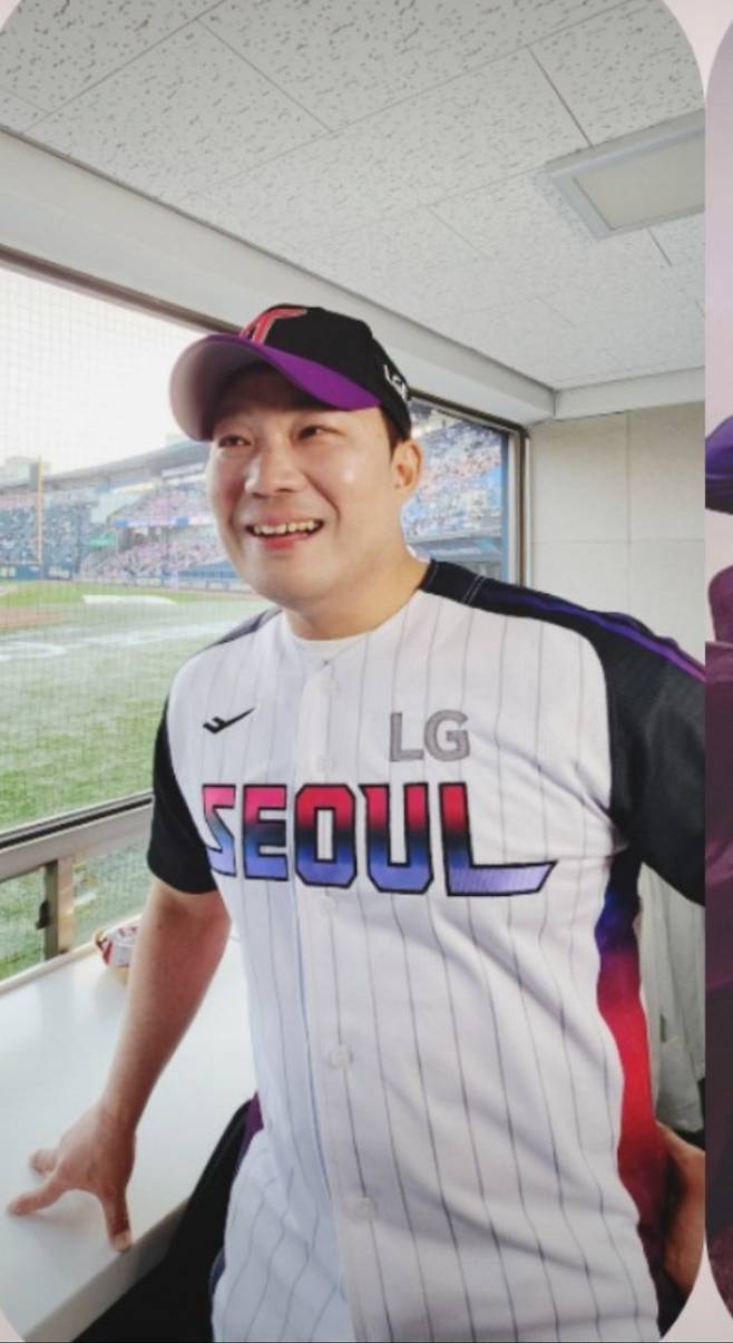 김민재는 세계 도핑 방지의 날을 맞아 4월 11일 LG전 시구자로 나섰다. LG 제공