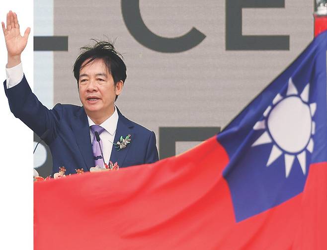 라이칭더 총통이 지난해 5월20일 총통부에서 취임식을 하고 있다. 로이터연합뉴스