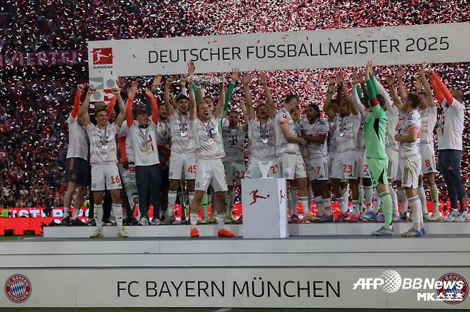 올 시즌 최종전 이전에 독일 분데스리가 우승을 확정한 바이에른 뮌헨. 사진=AFPBBNews=News1