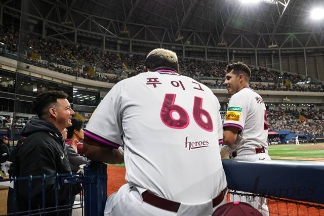 푸이그와 키디네스 중 키움과의 동행을 이어가게 될 선수는 누구일까. 사진=키움 제공