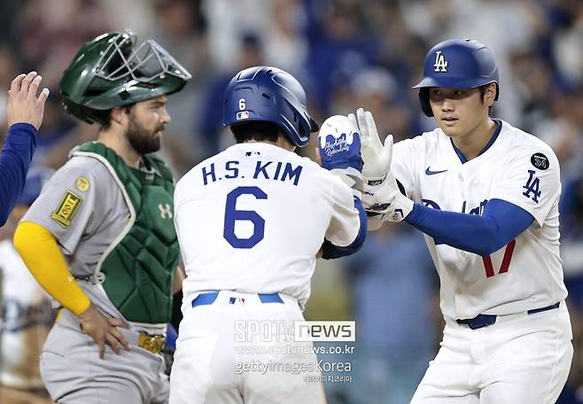 ▲ 김혜성(가운데)과 오타니 쇼헤이(오른쪽).