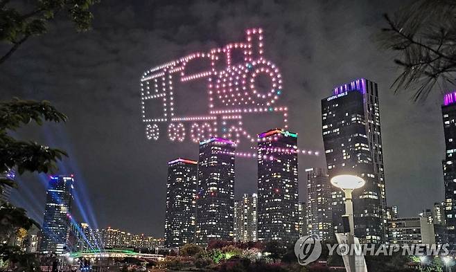 2023년 인천 송도에서 펼쳐진 드론 쇼 [독자 제공. 재판매 및 DB 금지]