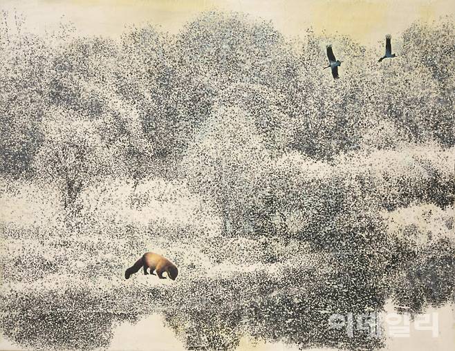 이은주 ‘2020 입하’(2023), 캔버스에 혼합재료, 91×117㎝(사진=영은미술관)