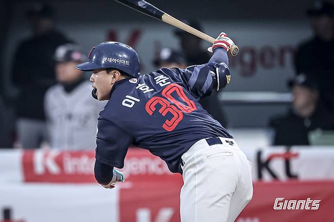 롯데 전민재와 이호준은 최근 상대 투수의 ‘헤드샷’을 맞았다. 사진 | 롯데 자이언츠