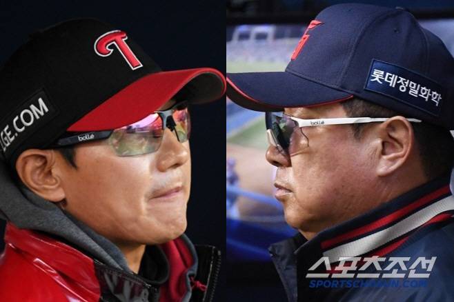 LG 염경엽 감독, 롯데 김태형 감독. 스포츠조선DB