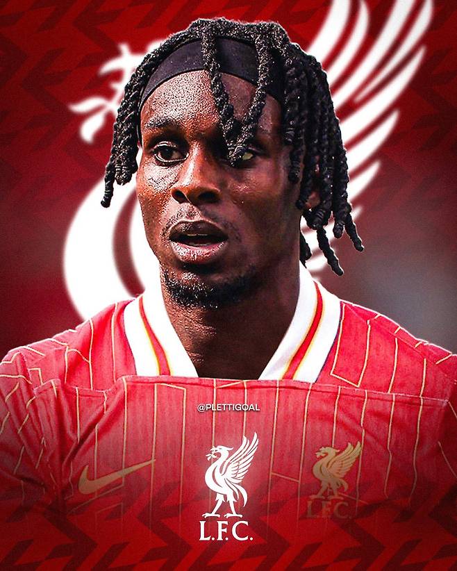 제레미 프림퐁의 리버풀 유니폼 합성 사진. /사진=플로리안 플레텐베르크 SNS 갈무리