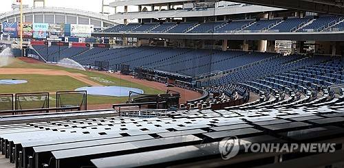 최근 구조물 추락으로 인명사고가 발생한 창원NC파크 [연합뉴스 자료사진]