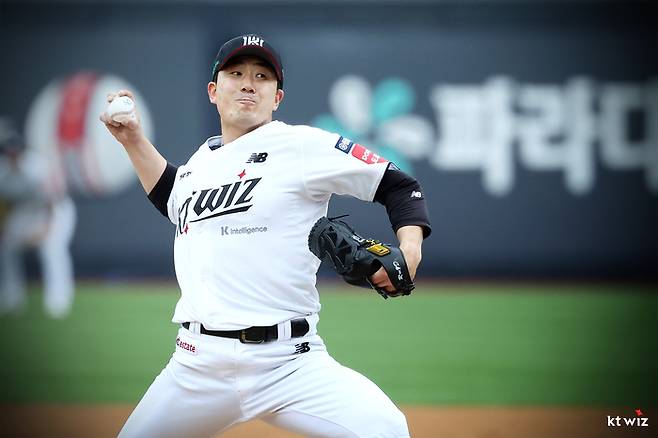 KT 조이현은 20일 수원 KIA전에서 시즌 첫 승을 수확했다. 사진 | KT 위즈