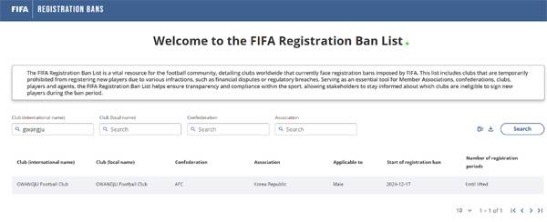 FIFA 홈페이지 캡쳐