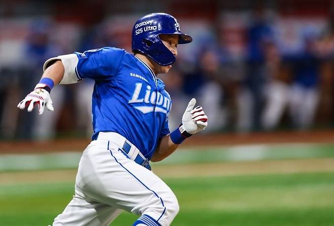 20일 키움전에서 연장 11회 결승타를 때려낸 삼성 김지찬./뉴시스