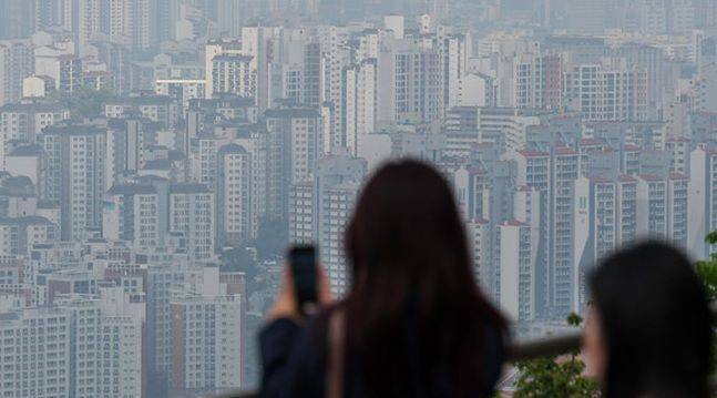 서울 남산에서 바라본 아파트 단지. ⓒ 뉴시스