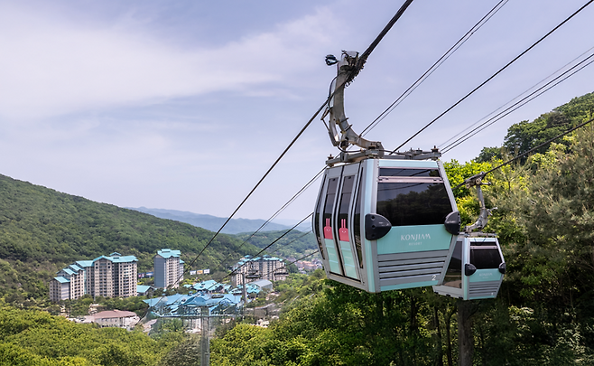 스키장 정상부까지 운행되는 곤돌라. 곤지암리조트 제공