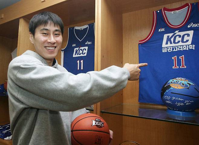 선수 시절 미소 짓는 이상민의 모습. 사진=IS포토