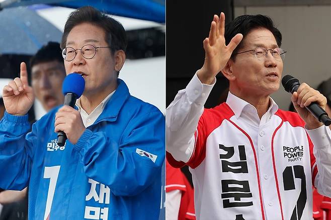 더불어민주당 이재명 대선 후보, 국민의힘 김문수 대선 후보. / 사진=연합뉴스,뉴스1