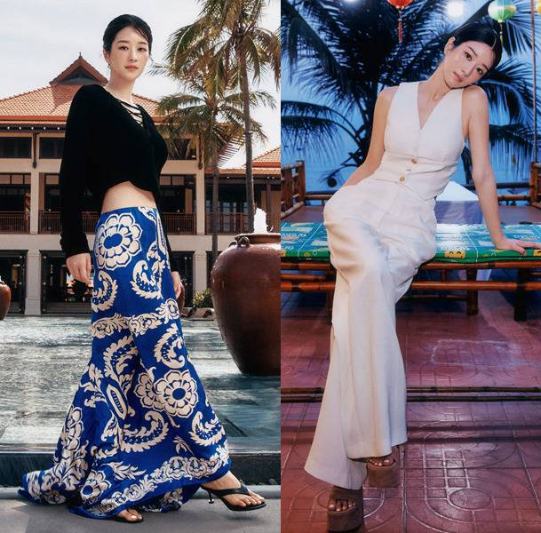 서예지가 베트남 호이안의 황혼 속에서 영화 같은 비주얼로 시선을 사로잡았다.사진=데이지드 제공