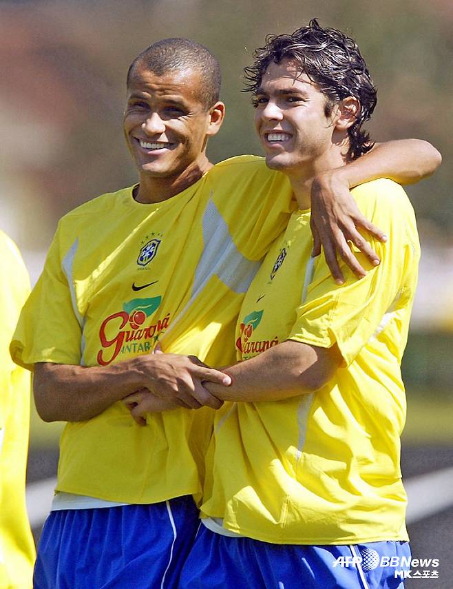 브라질 대표팀 시절 히바우두(사진 왼쪽), 카카. 사진=AFPBBNews=News1