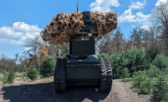 우크라이나의 화염방사 로봇 크람푸스(KRAMPUS). 우크라이나 국방부