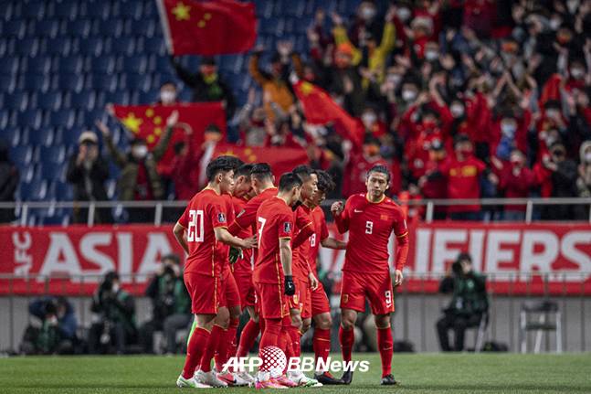 2026 FIFA 북중미 월드컵 아시아 예선에 나선 중국 축구대표팀. /AFPBBNews=뉴스1
