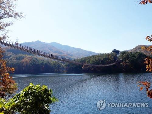 마장호수 출렁다리 [연합뉴스 자료사진]