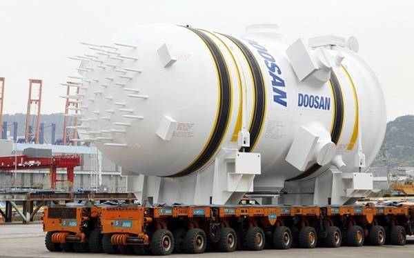 신한울 원자력발전소 1호기에 설치된 1400MW급 가압경수로형 원자로. 사진=두산에너빌리티