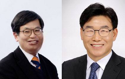 장용철(왼쪽) 충남대 환경공학과 교수와 오길종 자원순환포장기술원장.