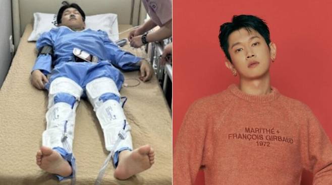 가수 크러쉬가 허리디스크 수술 당시 사진을 공개했다. [사진=크러쉬 인스타그램]