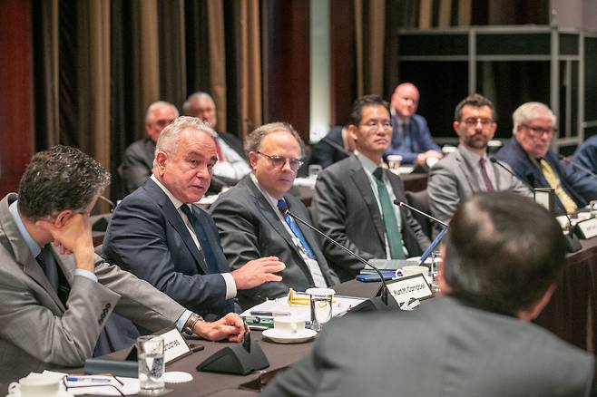 2025년 5월 20일 오전 서울 중구 신라호텔에서 '2025 아시안 리더십 컨퍼런스' 채텀하우스 세션이 열리면서 커트 캠벨 전 미국 국무부 장관이 발언하고 있다. /장련성 기자