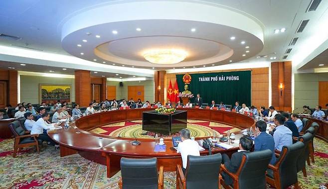 하이퐁 한국기업협회하이퐁시서 '한국-베트남 기업의 기회와 도전' 간담회가 20일 계최되었다. 하이퐁시 제공