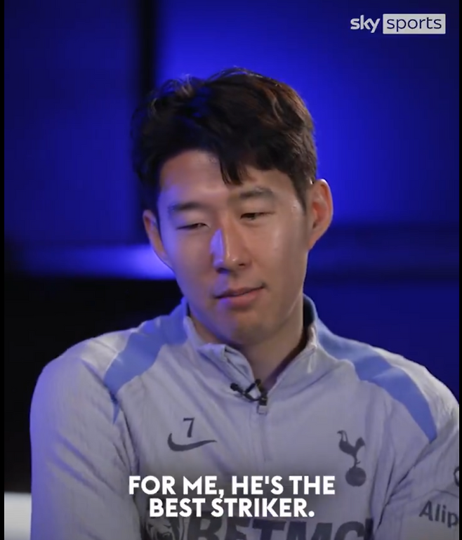 손흥민이 4일 스카이스포츠와의 인터뷰 중 케인을 세계 최고의 공격수 중 한 명이라고 언급하며 추후 다시 함께 뛰고 싶다는 의사를 드러냈다. 사진=스카이스포츠 SNS