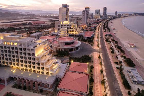 The Wonsan-Kalma Coastal Tourist Zone is pictured in this photo released by North Korea's state-run Korea Central News Agency. [NEWS1]