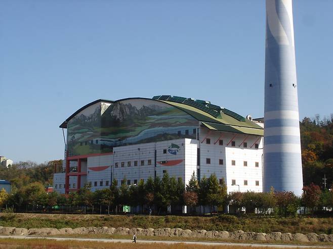 의정부시 장암동에 위치한 의정부자원회수시설. 의정부시 제공