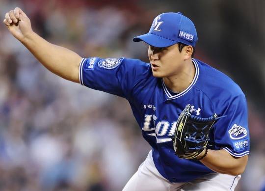 공 던지는 삼성 최원태. 사진[연합뉴스]