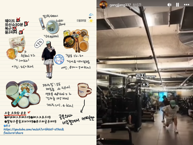 최강희가 다이어트 루틴을 공개했다./최강희 인스타그램