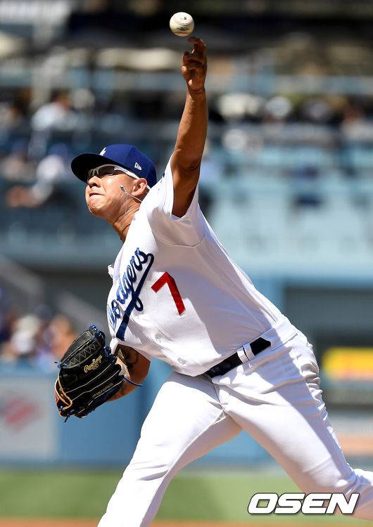 [OSEN=최규한 기자] LA 다저스 시절 훌리오 유리아스. /dreamer@osen.co.kr