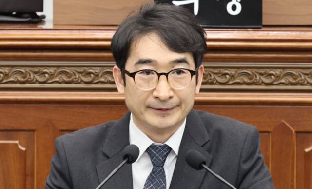 ▲문순규 창원시의원이 5분 자유발언을 하고 있다. ⓒ프레시안(조민규)