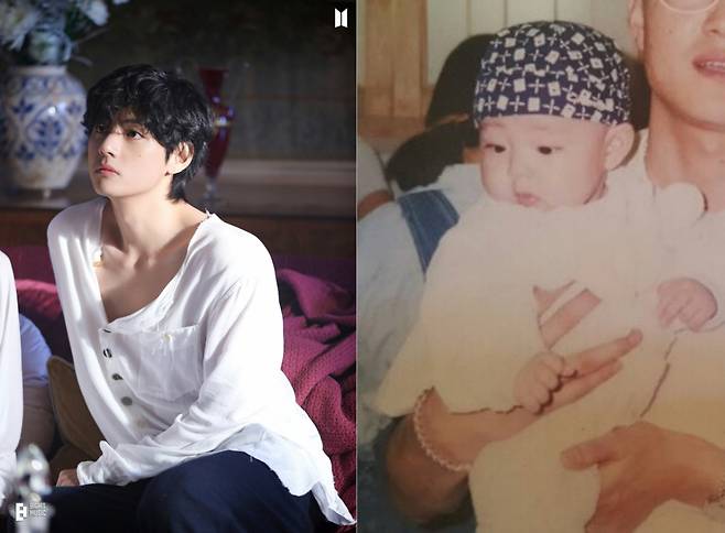 '태형 아기 몇짤?' 방탄소년단 뷔, 역시 모태미남