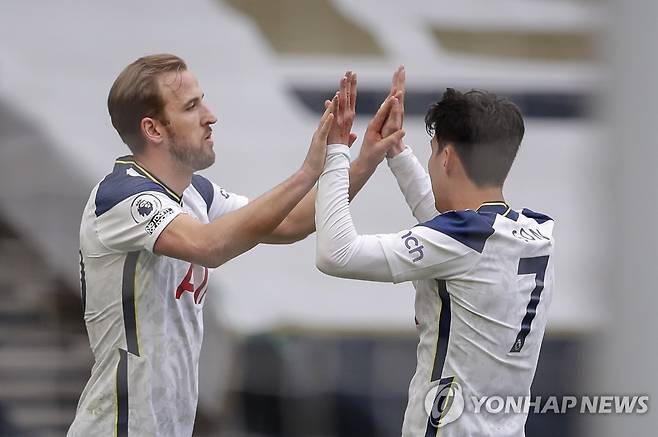 토트넘에서 한솥밥을 먹던 손흥민과 케인 [EPA=연합뉴스]